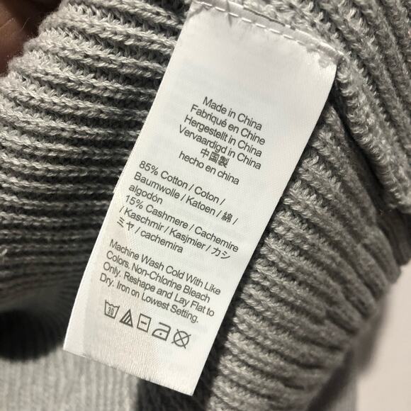 J Crew Women's Ribbed Cashmere Blend Relaxed Turtleneck Sweater Size M - Picture 3 of 6